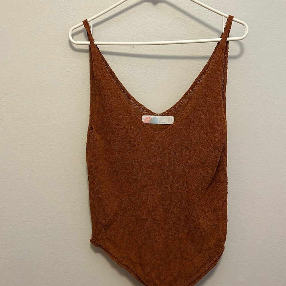 Free People Beach rust orange tank top